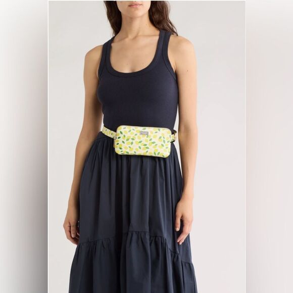 NWT Sz L/XL *Kate Spade* New York Leather Lemon Lime 🍋 🍋🟩 Belt Bag - Picture 3 of 7